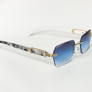 Fashion Glasses | Men Geometric Rimless Fashion Glasses ( get tote bag free )